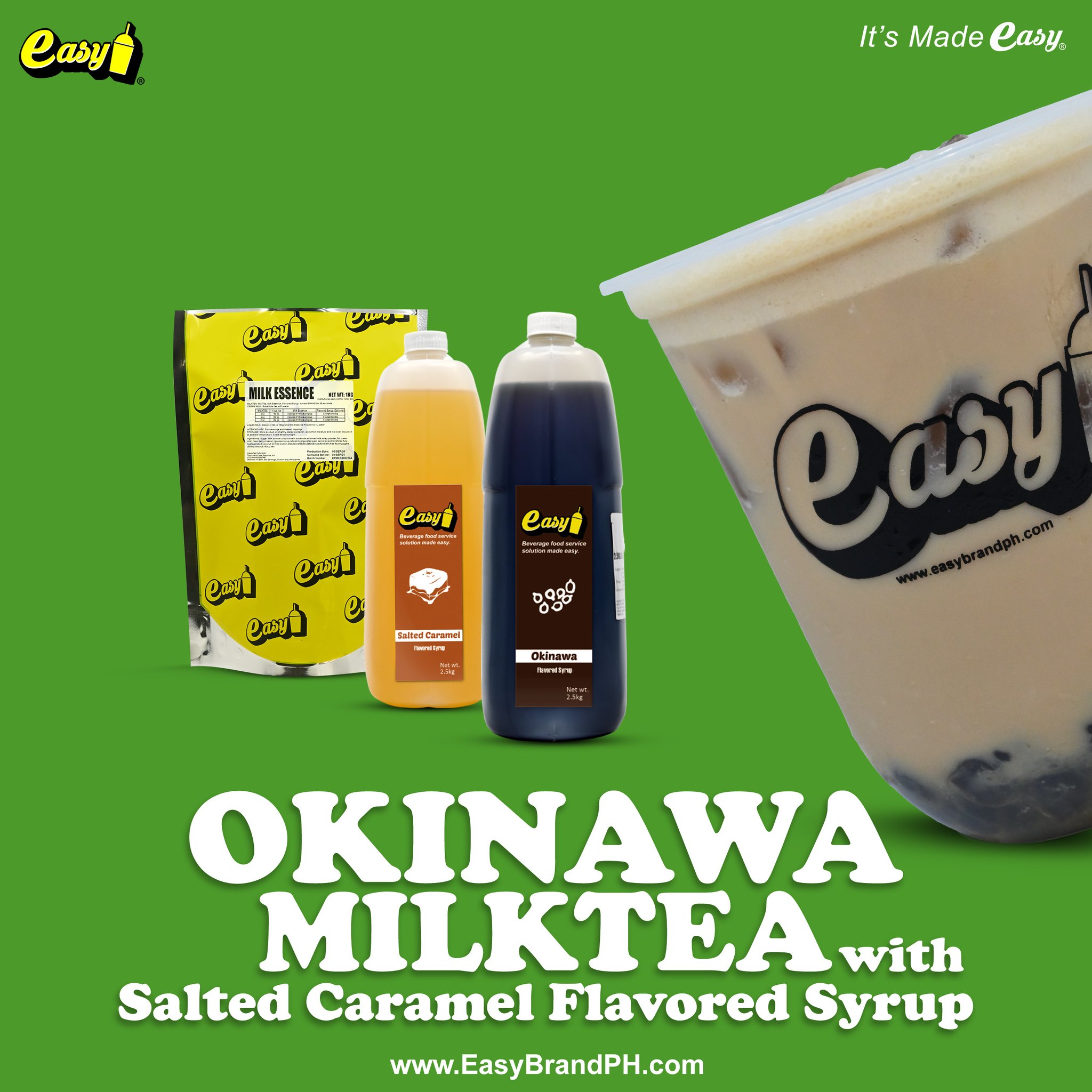 Okinawa Milktea with Salted Caramel Flavored Syrup
