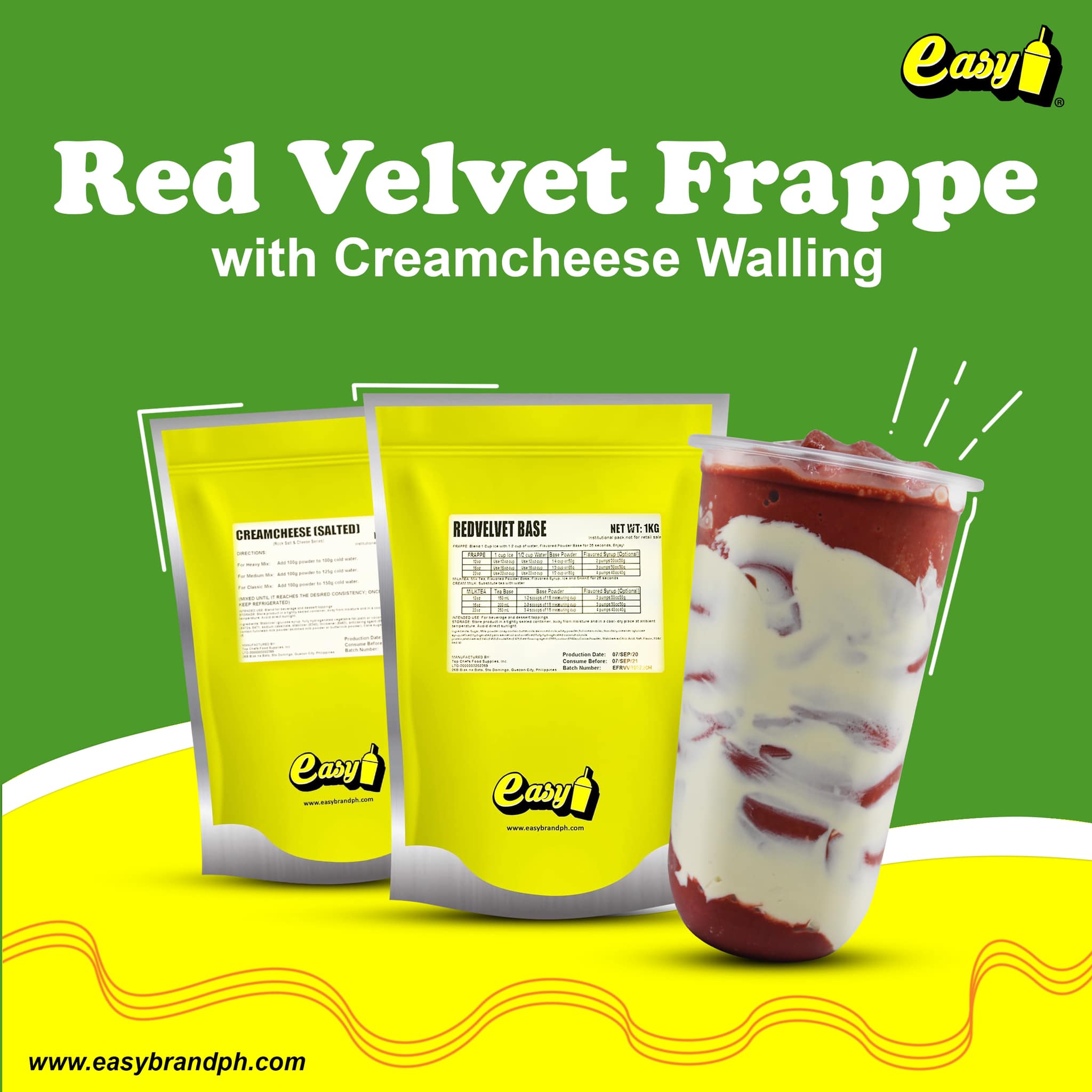 Red Velvet Frappe with Creamcheese Walling