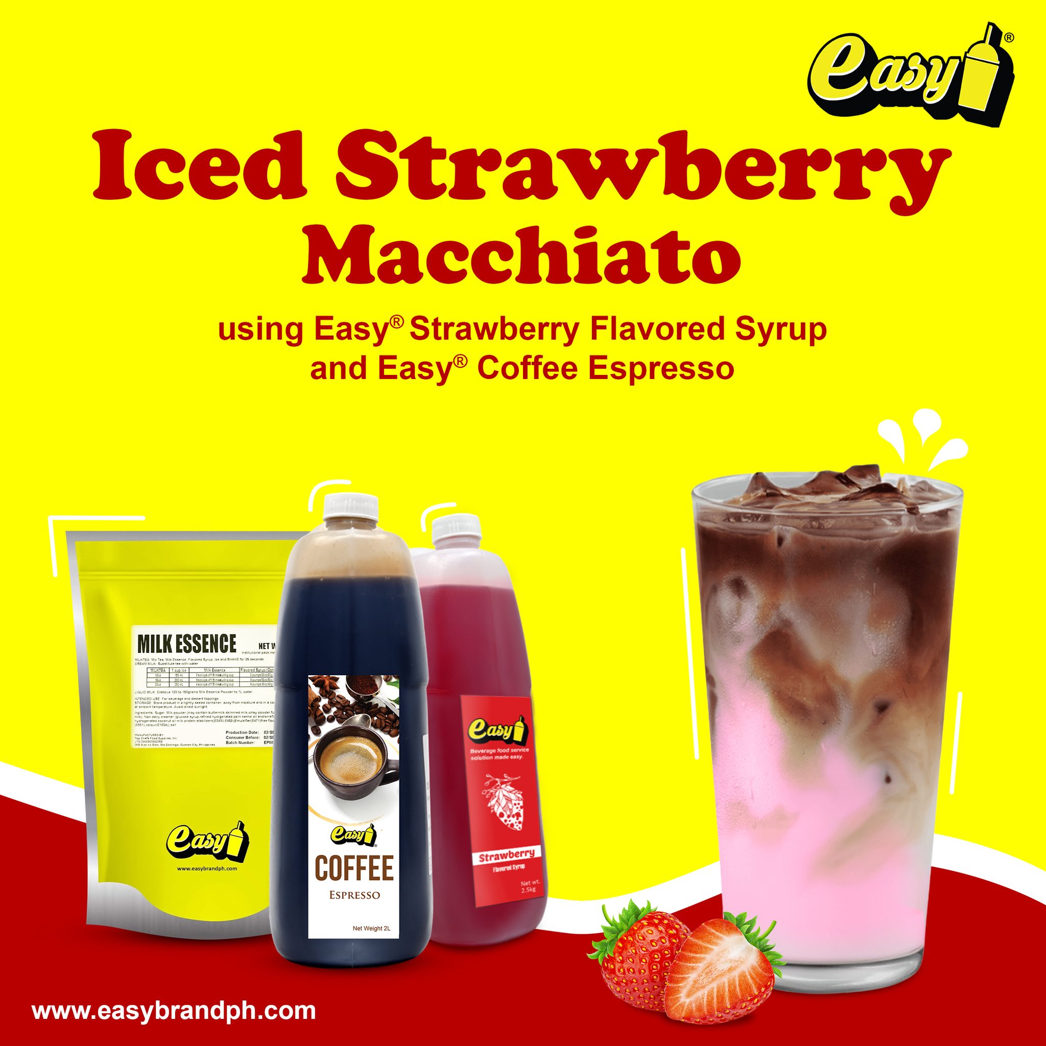 Iced Strawberry Macchiato